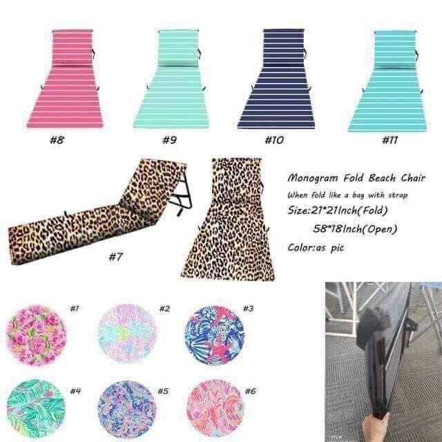 #5 Purple pattern Foldable Beach Chair